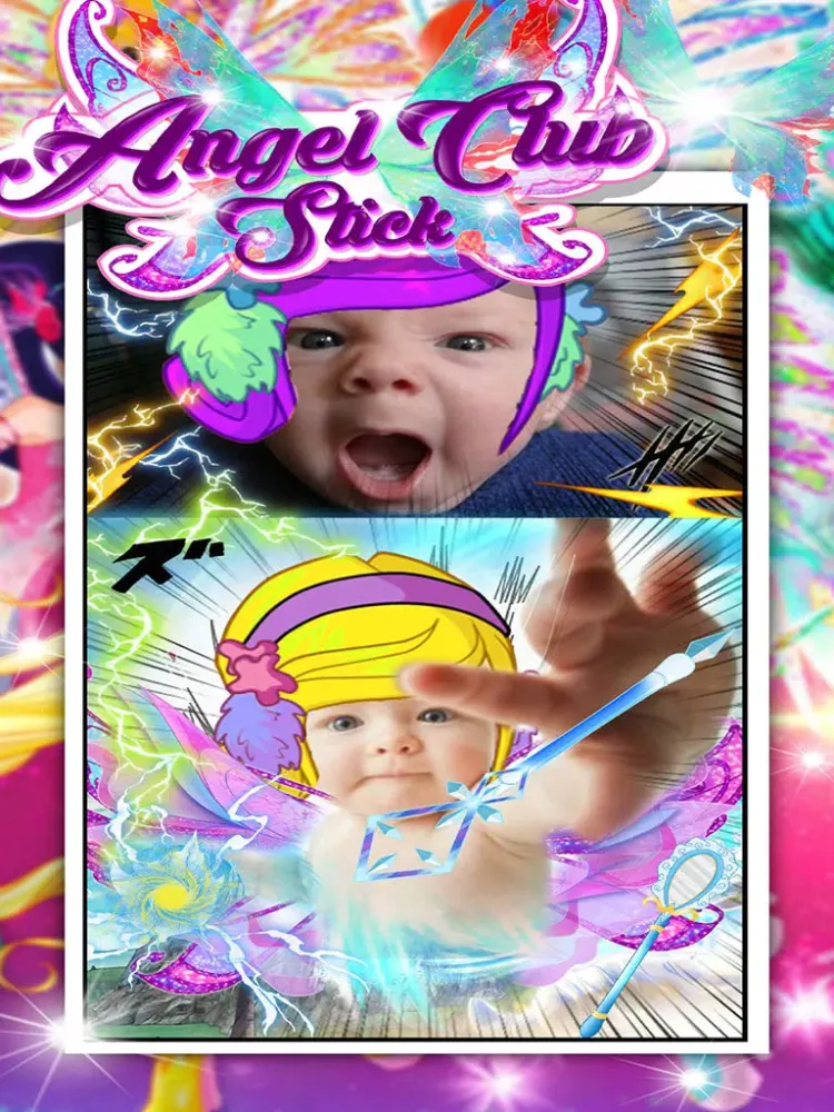 Скриншоты Manga & Anime Angel Wink Sticker Camera iPad 