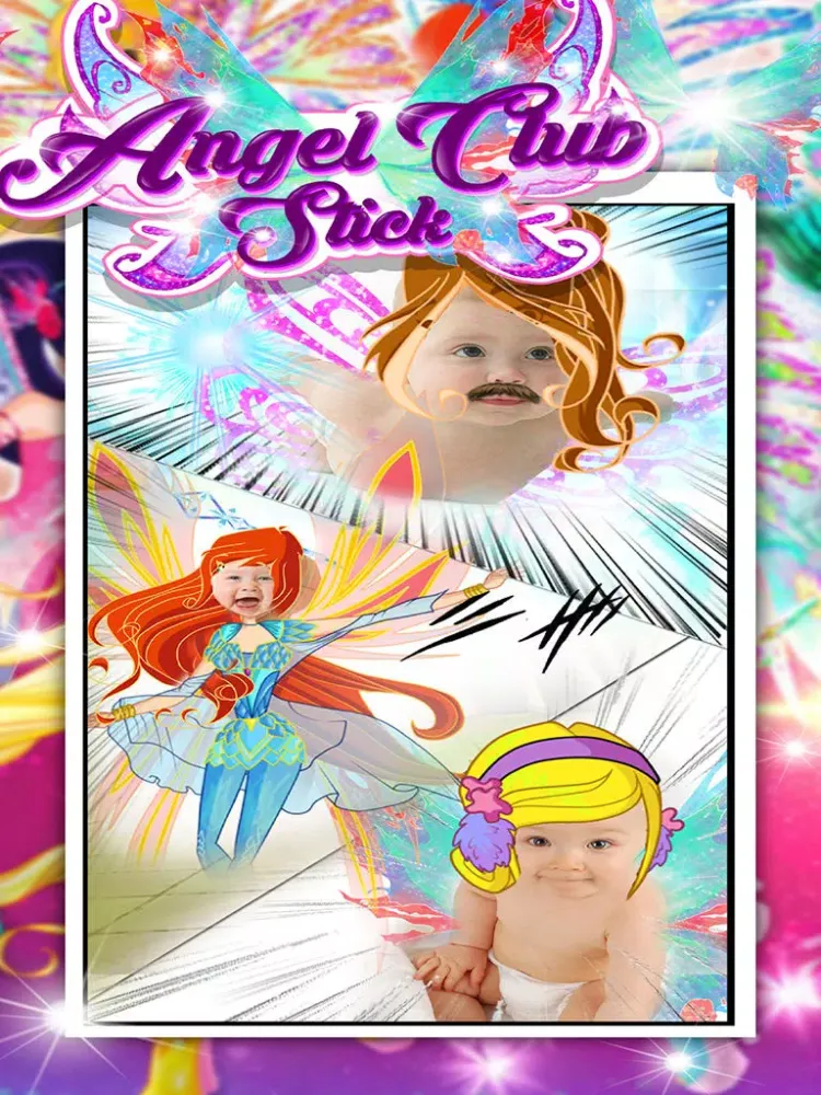 Скриншоты Manga & Anime Angel Wink Sticker Camera iPad 