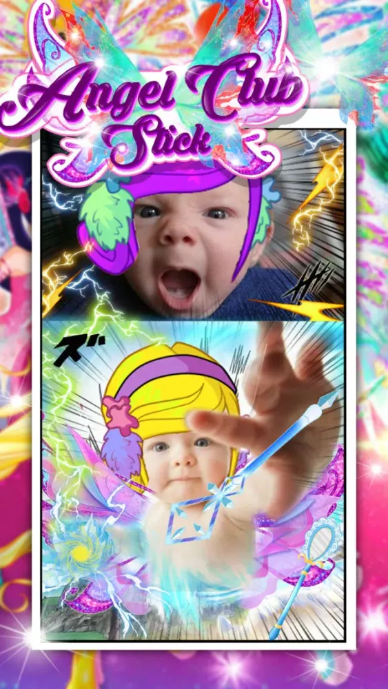 Скриншоты Manga & Anime Angel Wink Sticker Camera