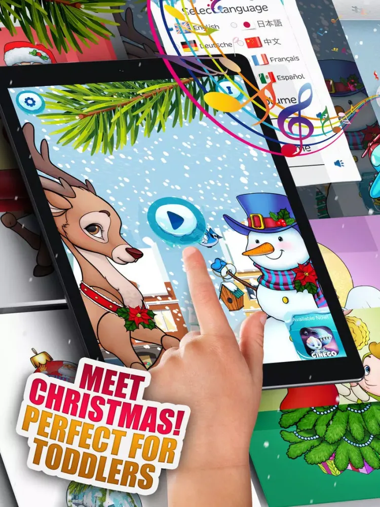 Moona Puzzles Christmas Music, Games for Kids Free iPad  Screenshots