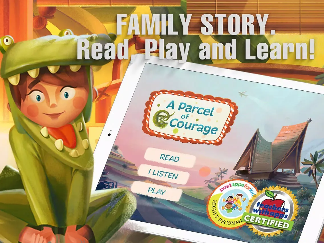 A Parcel of Courage free interactive book for kids iPad  Screenshots