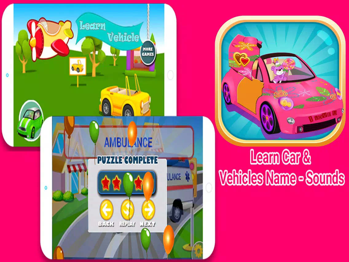 Learning Street Vehicles Names iPad  स्क्रीनशॉट