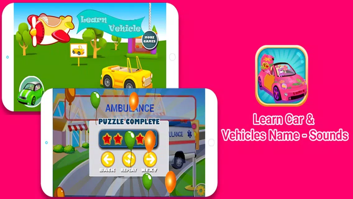 Learning Street Vehicles Names स्क्रीनशॉट