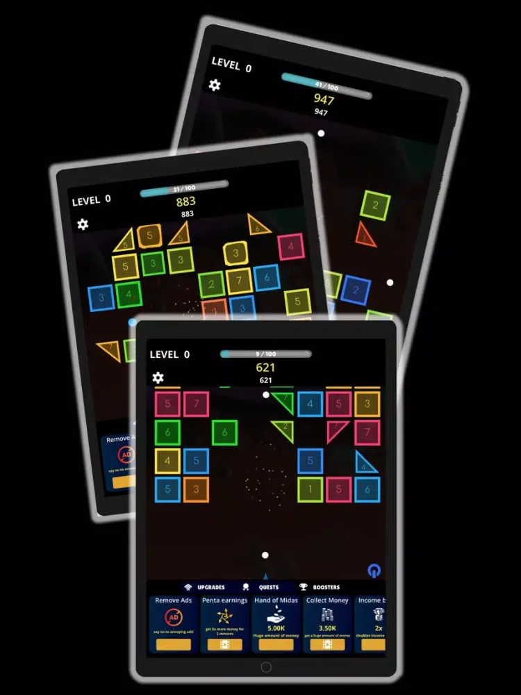 Capturas de pantalla de Balls Bounce Brick: Shot Kubik iPad 