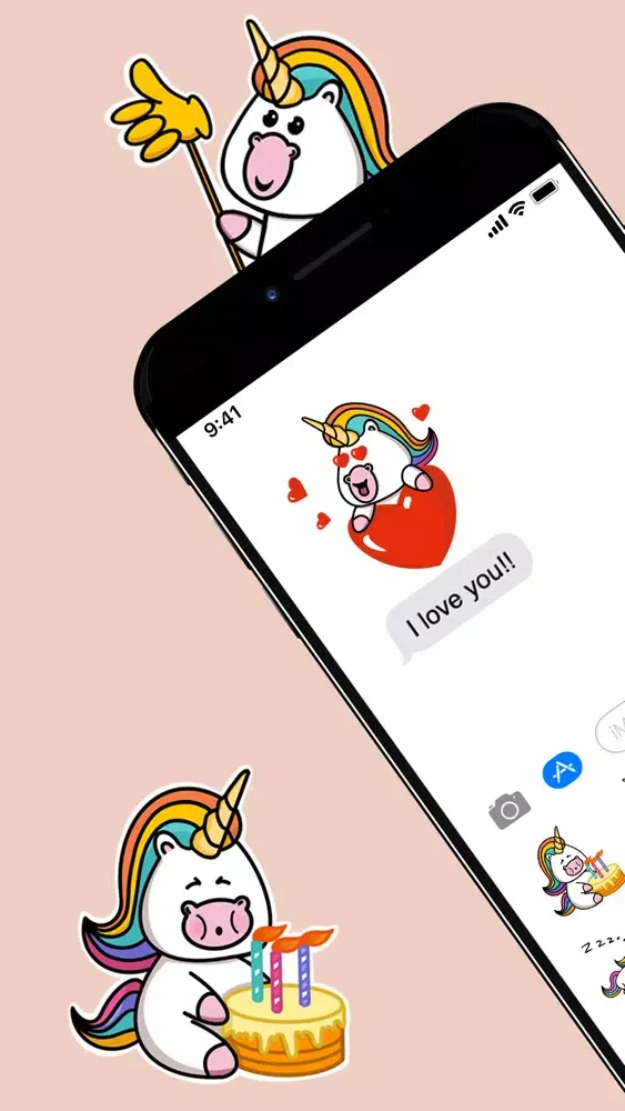 Capturas de tela do Cute Unicorn - Sticker Pack