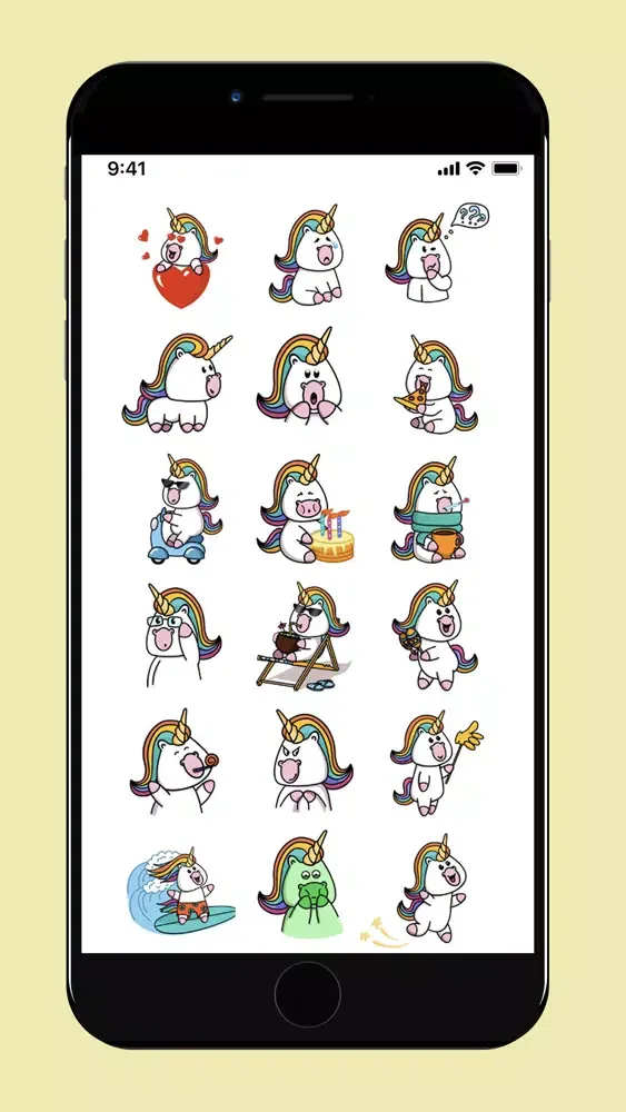 Capturas de tela do Cute Unicorn - Sticker Pack