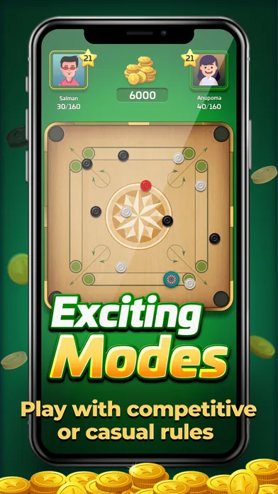 ภาพหน้าจอของ Carrom Gold : Game of Friends