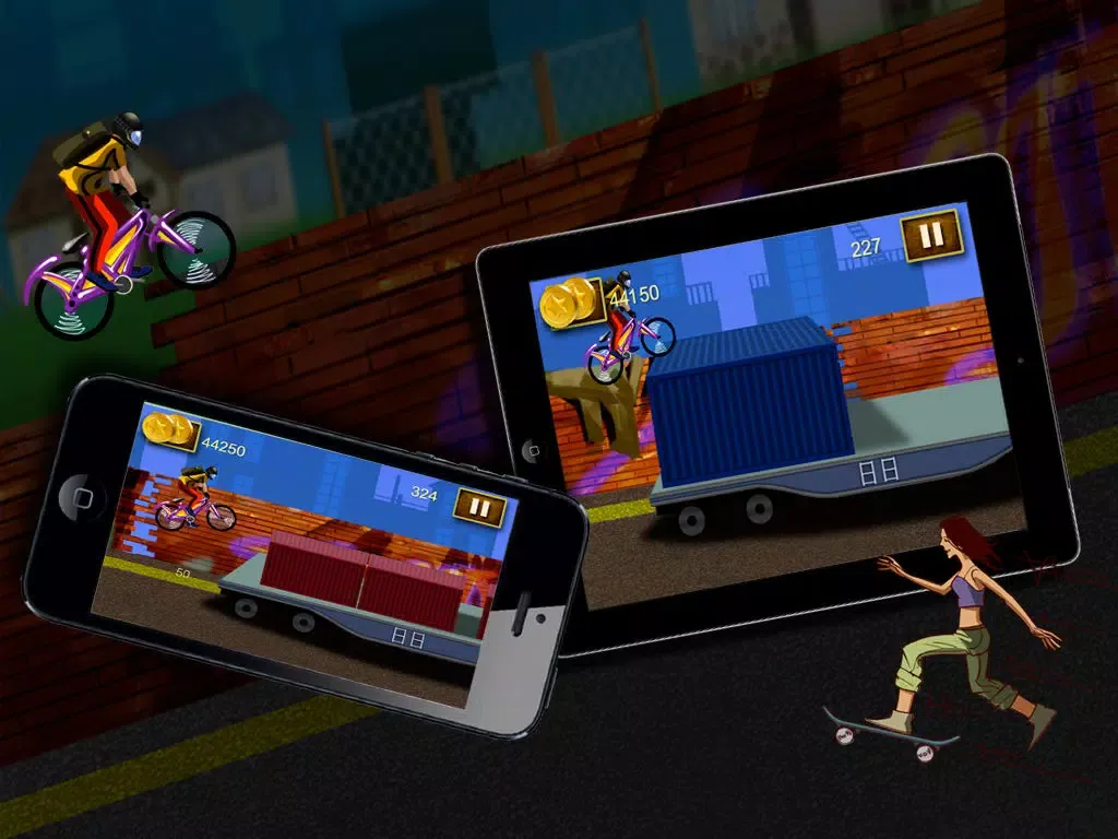 Screenshot di BMX Skills - Crazy Stunts On Mountain Bike (Free Game) iPad 