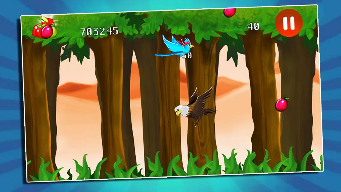 Hungry Flock: Tiny Ninja Birds Flaps Wings To Eat Little Juicy Fruit (Free Game) スクリーンショット