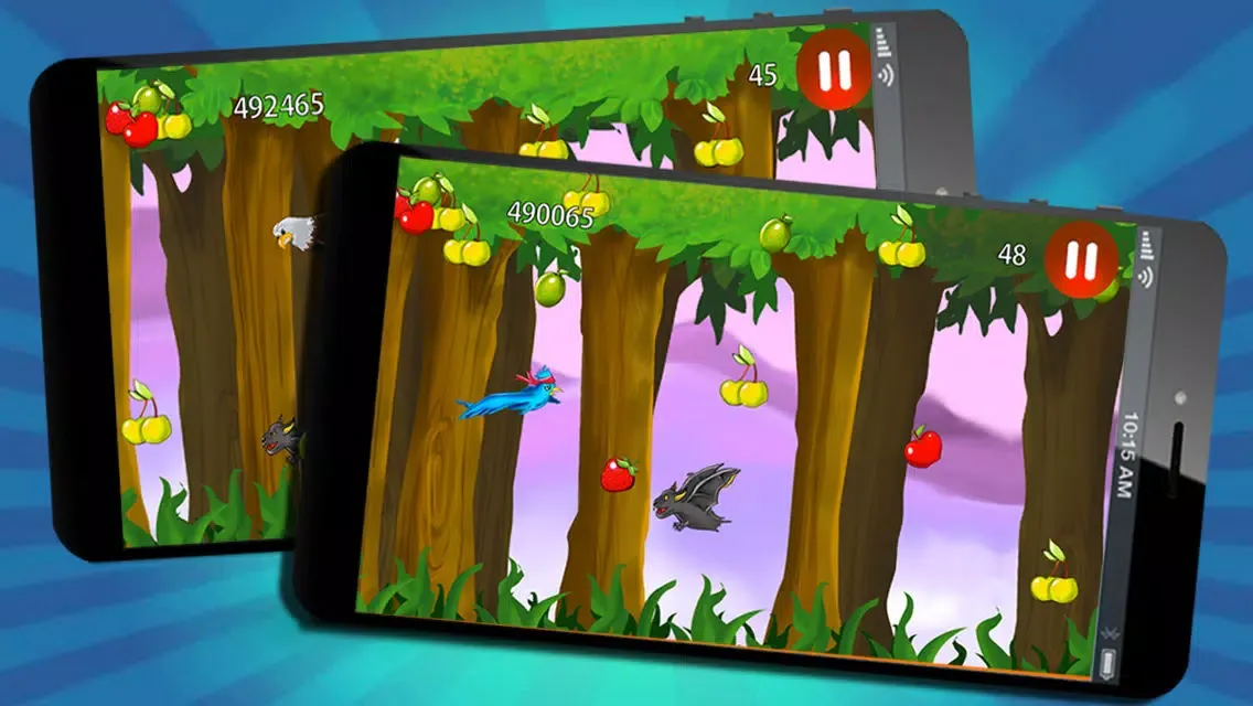 Hungry Flock: Tiny Ninja Birds Flaps Wings To Eat Little Juicy Fruit (Free Game) スクリーンショット