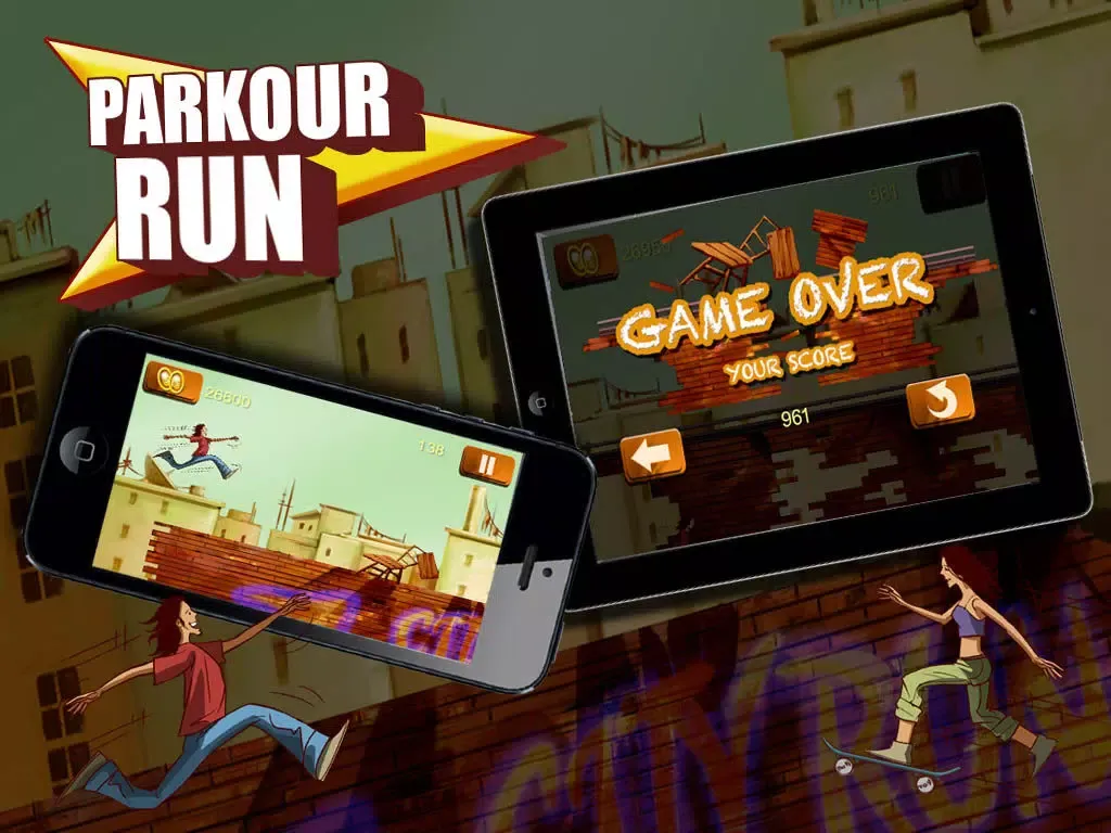 Parkour Run - Grim Oz Freestyle Rooftop Running (Free Game) iPad  Screenshots