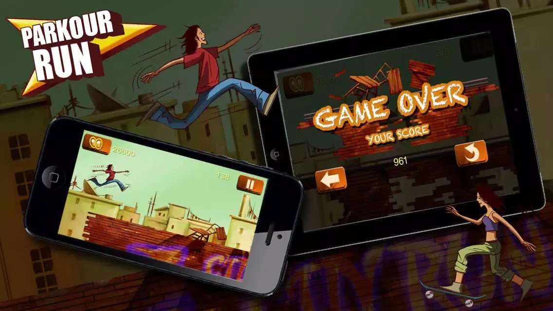 Parkour Run - Grim Oz Freestyle Rooftop Running (Free Game) Screenshots