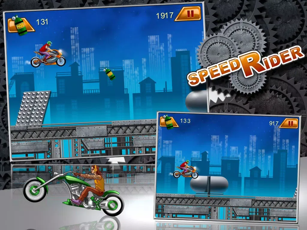 Speed Rider - Nitro Fueled Crazy Bike Stuntman (Free Game) iPad 应用截图