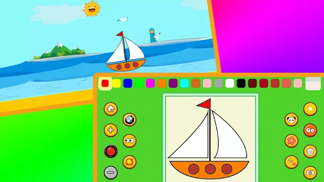 Panda Cars Coloring App Ekran Görüntüleri