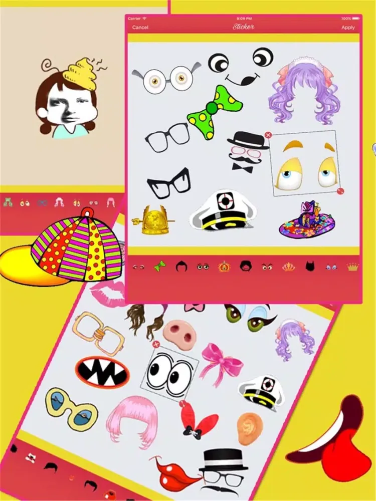 Zrzuty ekranu Expression Stickers Camera HD - 表情贴纸相机 iPad 