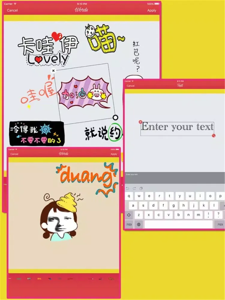 Zrzuty ekranu Expression Stickers Camera HD - 表情贴纸相机 iPad 