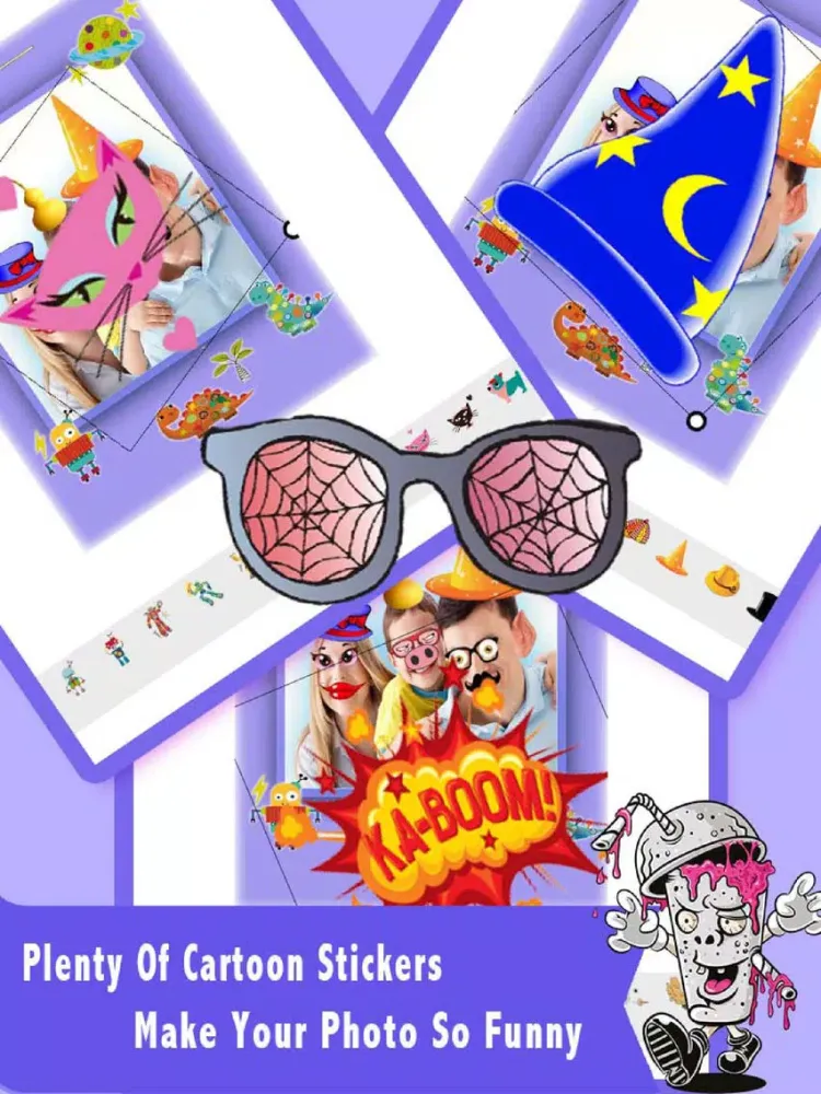 Funny Stickers Camera + Editor iPad  Screenshots