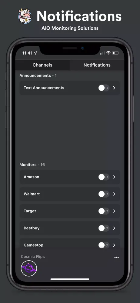 Capturas de pantalla de Moonitor Notifications