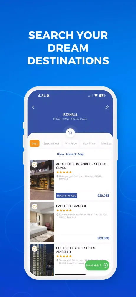 Tangkapan skrin Booking Advisors