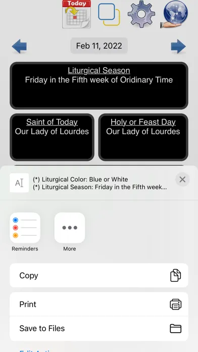 Catholic Liturgical Calendar应用截图
