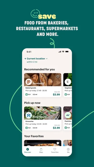 Capturas de tela do Too Good To Go: End Food Waste