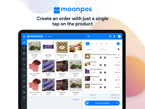 Moon POS: Retail & Restaurant iPad  स्क्रीनशॉट
