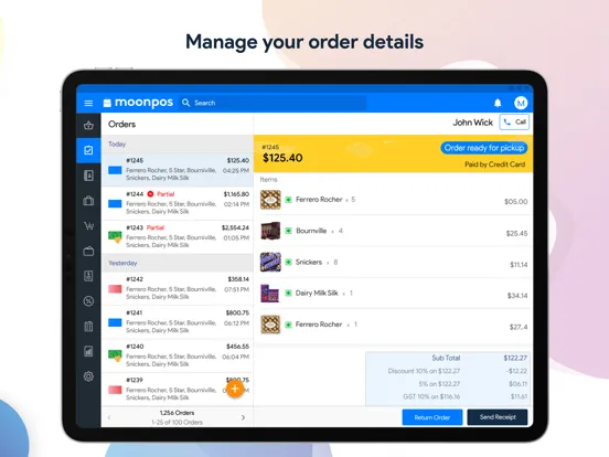 Moon POS: Retail & Restaurant iPad  स्क्रीनशॉट