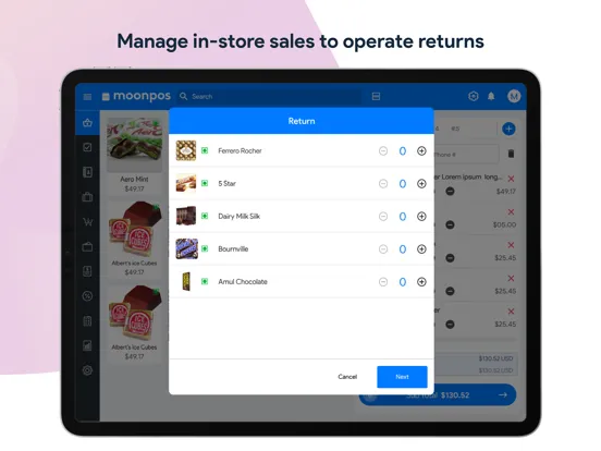 Moon POS: Retail & Restaurant iPad  स्क्रीनशॉट