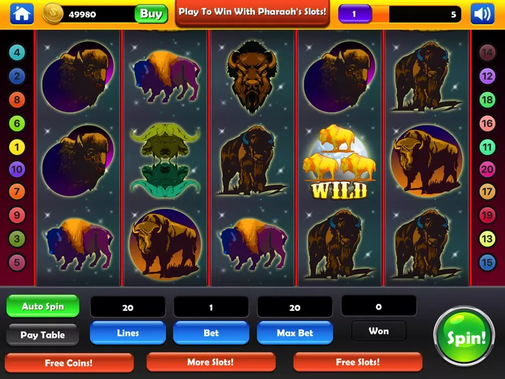 Screenshot di Slots: Buffalo Moon Casino iPad 