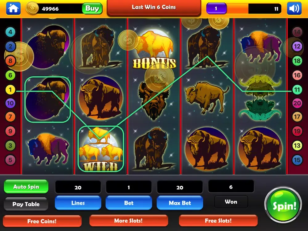 Screenshot di Slots: Buffalo Moon Casino iPad 