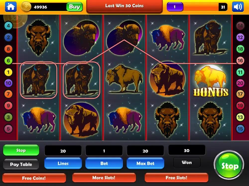Screenshot di Slots: Buffalo Moon Casino iPad 