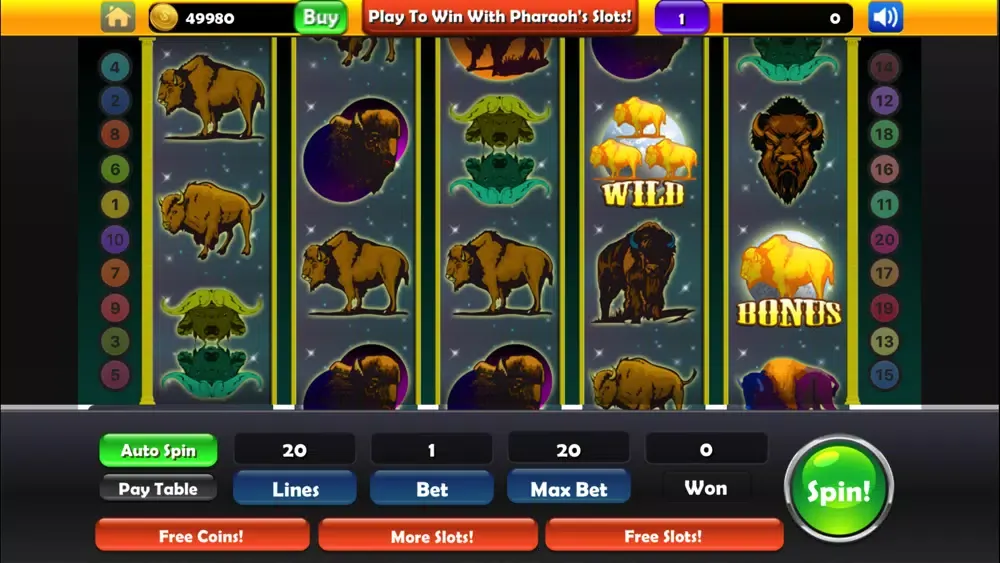 Screenshot di Slots: Buffalo Moon Casino