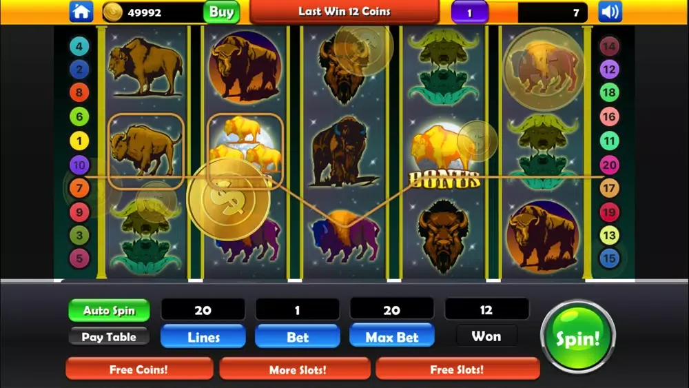 Screenshot di Slots: Buffalo Moon Casino
