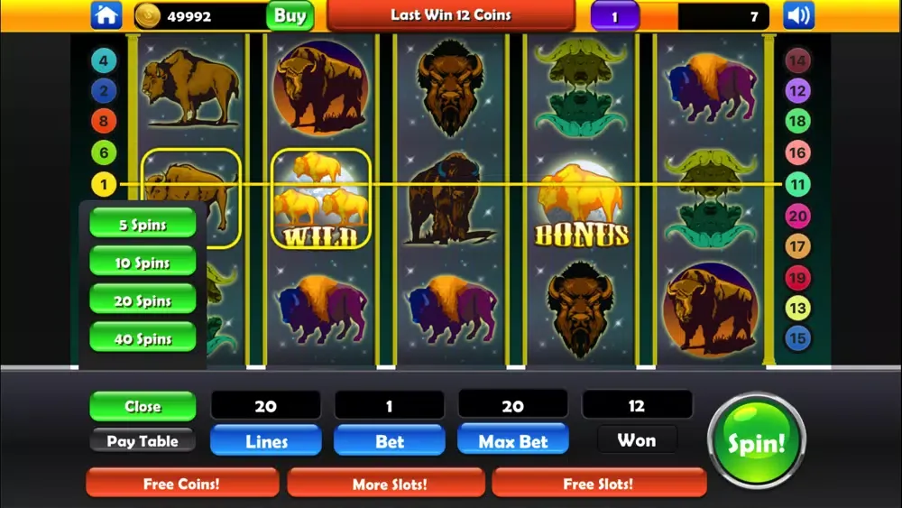 Screenshot di Slots: Buffalo Moon Casino