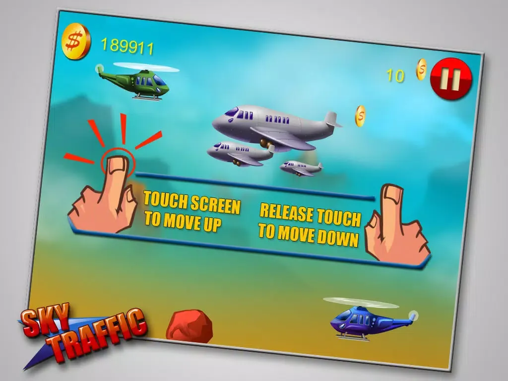 Captures d'écran de Sky Traffic - Daredevil Helicopter Flight in Busy Sky (Free Game) iPad 