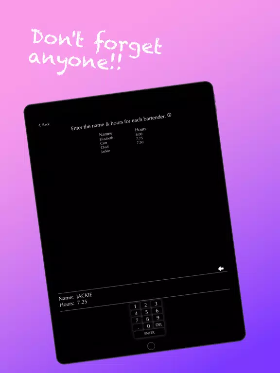 Tip Out: Tip Pool Allocator iPad  Ekran Görüntüleri