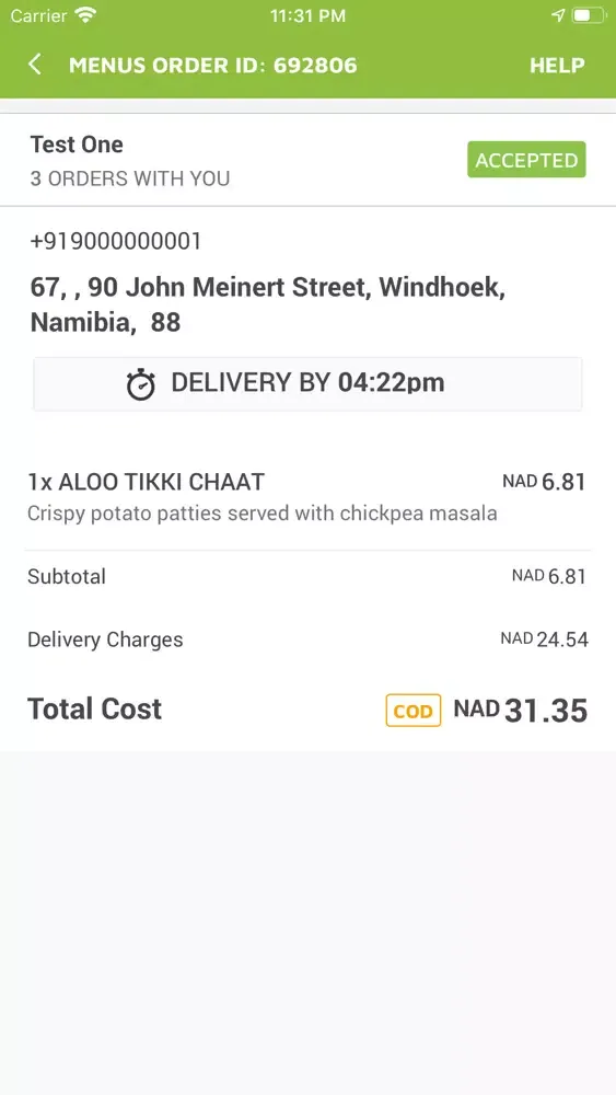 Screenshot di Moova Merchant