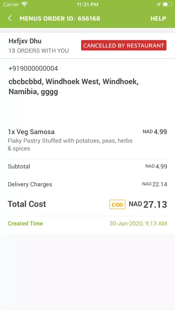 Screenshot di Moova Merchant