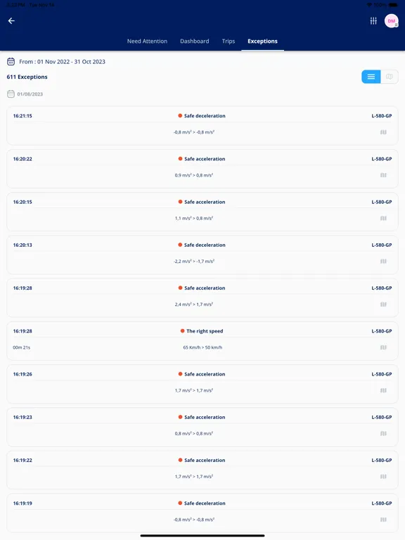 MooveDriver iPad  سکرین شاٹس