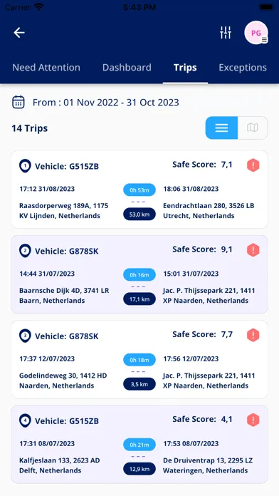 MooveDriver سکرین شاٹس