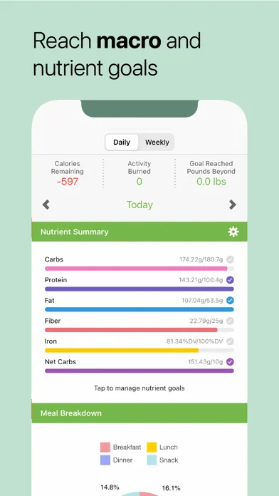 MooveFit Calorie, Keto Counter Screenshots