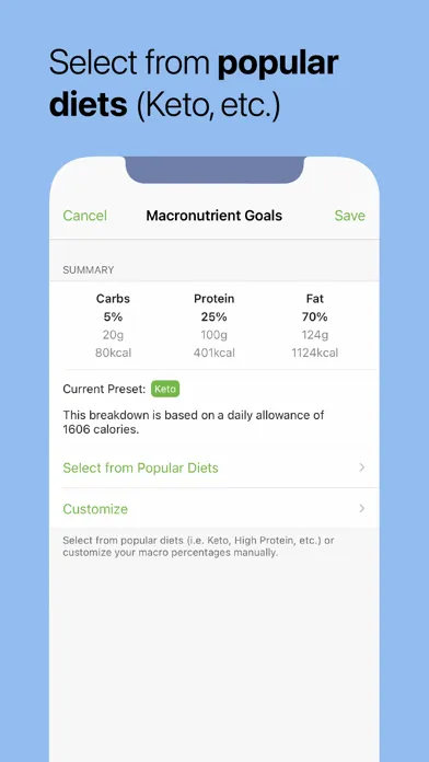 MooveFit Calorie, Keto Counter Screenshots