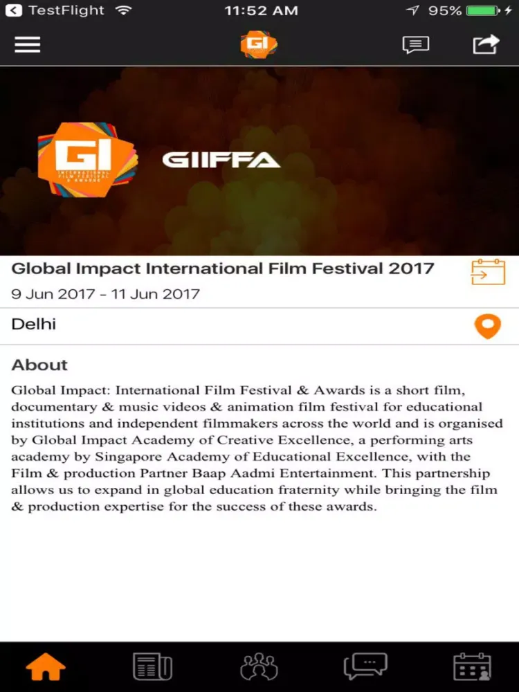 GIIFFA International Film Festival Awards iPad  Screenshots