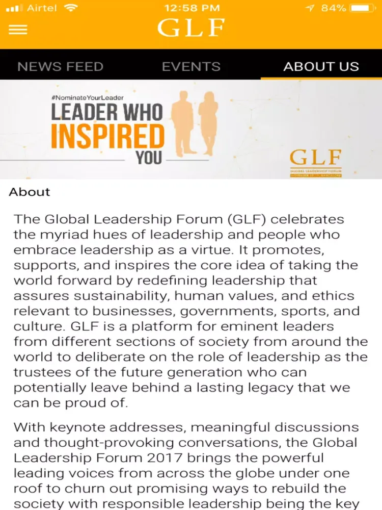 ภาพหน้าจอของ GLF 2017 iPad 