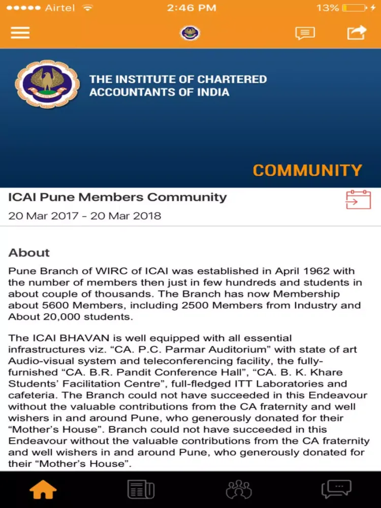 ICAI Pune iPad  스크린샷