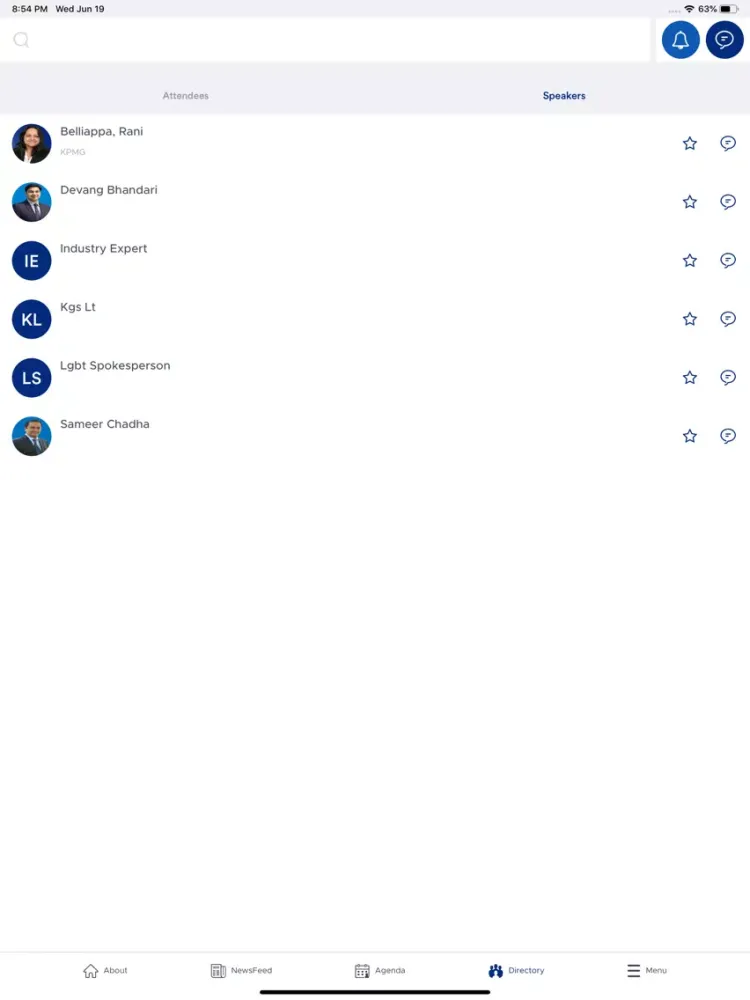KGS Events iPad  Ekran Görüntüleri
