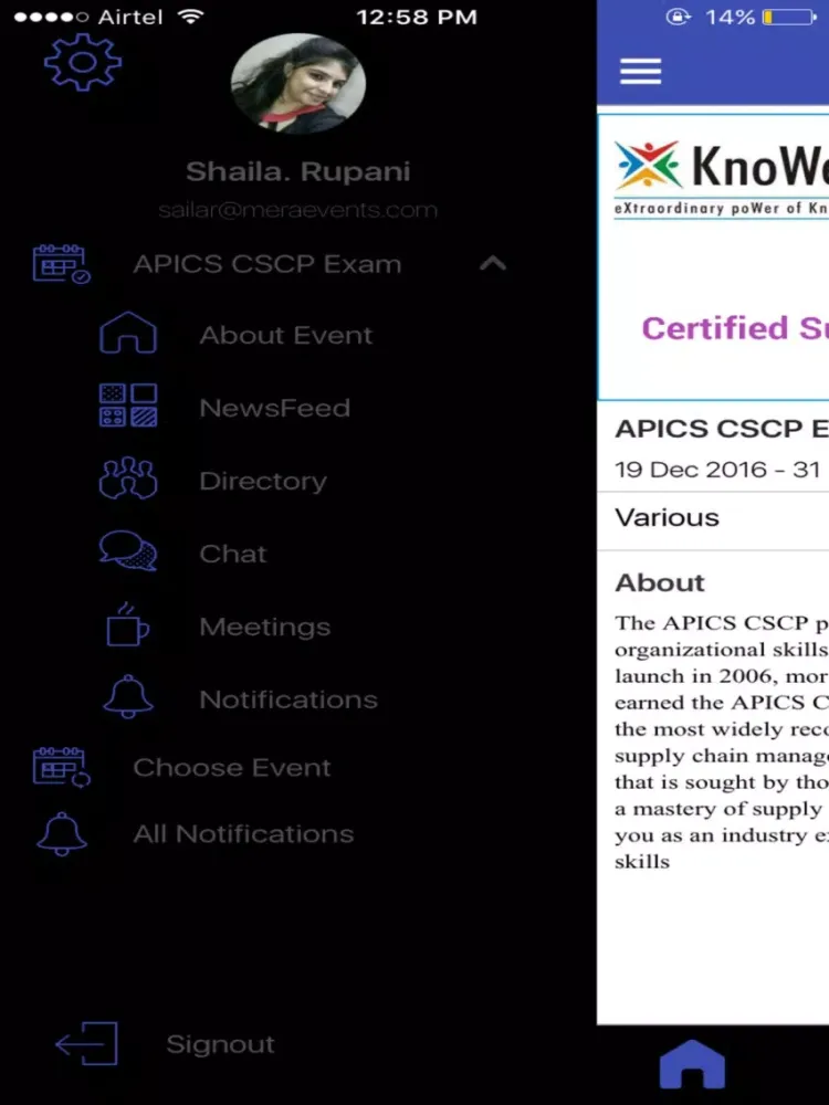 Tangkapan layar Knowerx iPad 