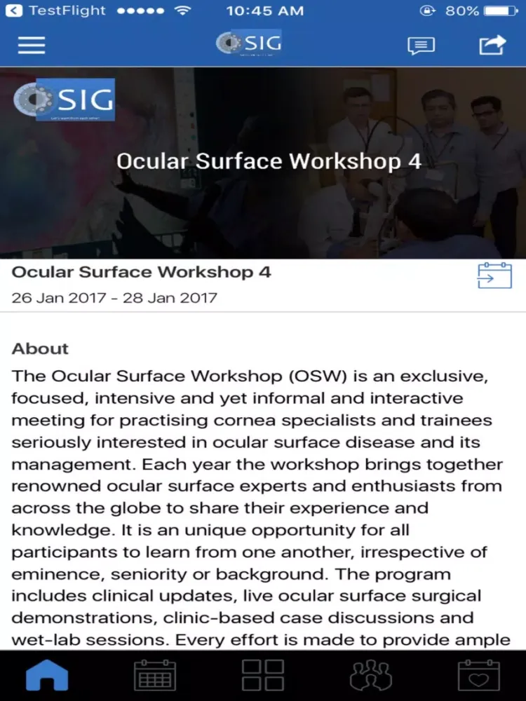 ภาพหน้าจอของ Ocular Surface Interest Group iPad 