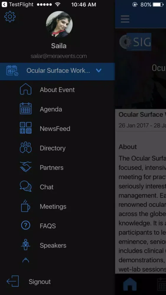 ภาพหน้าจอของ Ocular Surface Interest Group