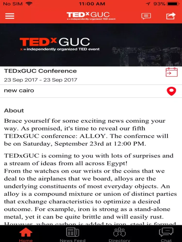 TEDxGUC iPad  سکرین شاٹس